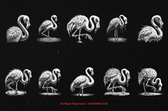 10 Bundle Dark Art Flamingo Bird Gothic Scary Horror Animal Product Image 6