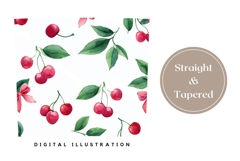 Cherry Tumbler Wrap, Berries Tumbler, Cherry Sublimation Product Image 4
