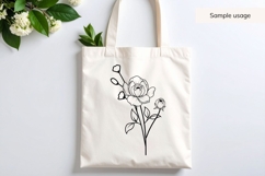 Hand Drawn Peonies Bouquet SVG Product Image 4