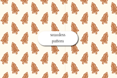 Gingerbread Tree Seamless Pattern | Christmas Digital Paper Product Image 1
