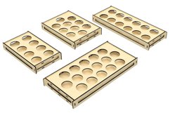 Egg holder boxes - laser cut files, Glowforge pattern, SVG Product Image 1