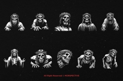 10 Bundle Dark Art Skull God Scary Praying Horror Skeleton Product Image 6