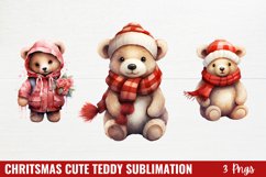 Christmas Cute Teddy Sublimation clipart Product Image 1
