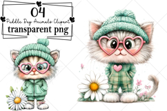 Puddle Day Animals PNG Clipart Watercolor PNG Product Image 1