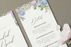 beautiful wedding card invitation with roses flower wreath Product Image 4
