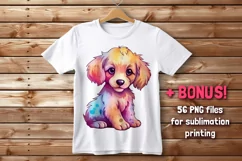56 Watercolor Dogs | Stickers For Cricut | PNG Product Image 5