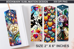 Flower Bookmarks Sublimation -Valentine Holly Berries PNG Product Image 1