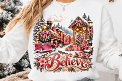 Vintage Santa Christmas PNG, Christmas Sublimation Product Image 4