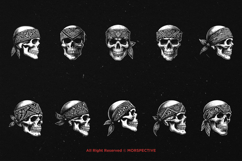 10 Bundle Dark Art Skull Bandana Gangster Badass Mafia Boss Product Image 6