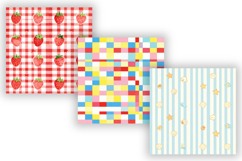 Summer Beach Seamless Pattern Bundle, Watercolor Digital Product Image 4