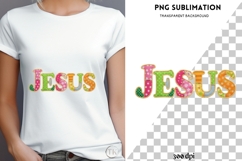 Jesus patchwork png design for T-shirts Product Image 4