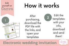 Floral Smartphone Wedding Invitation editable on Canva Product Image 4