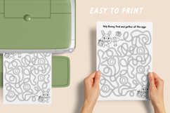 Easter village coloring games. Spring colouring activities Product Image 4