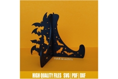 Halloween Easel Stand SVG | Halloween Bats Easel Pattern DXF Product Image 1