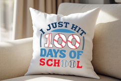 I Just Hit 100 Days of School Baseball SVG Product Image 4