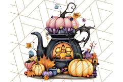 Fall Cottagecore Kitchen Clipart, Cozy Autumn Kitchen PNG Product Image 4