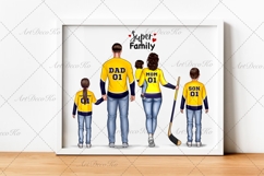 Hockey Family clipart: &quot;HOCKEY CLIPART&quot; Hockey jerseys PNG Product Image 3