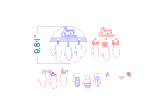 Christmas Mittens Sign SVG laser cut file for Glowforge Product Image 4