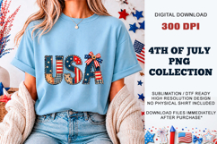 4th of July Faux Patchwork USA PNG | Sublimation DTF Product Image 2