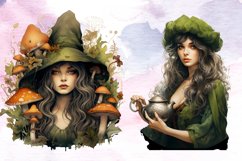 Beautiful Woodland Witch Sublimation Clipart Bundle Product Image 5