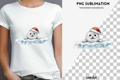 Christmas peeking character png design for T-shirts Product Image 4