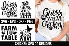 Chicken SVG Design - Guess what chicken butt Product Image 1