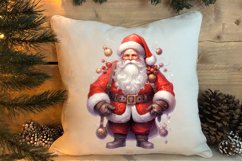 Watercolor Santa Claus Sublimation Clipart, Santa PNG Product Image 4