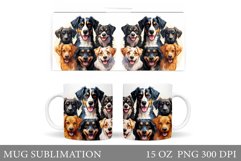 Funny Dogs Mug Design. Cute Dog Mug Sublimation Product Image 1