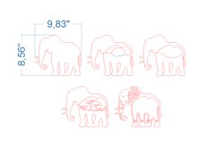 Elephant SVG Laser cut file for Glowforge Product Image 4