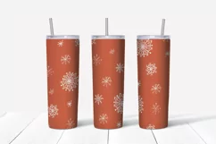 Christmas cute snowman Skinny tumbler wrap design Product Image 6