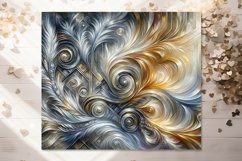 Abstract metallic design | Straight Skinny Tumbler bundle Product Image 4