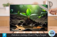 Plant Grows on Mud Cutting Board Sublimation Design Product Image 1