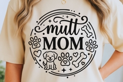 Mutt Mom Svg, Dog Mom Svg, Funny Dog Lover Svg, Fur Mama Svg Product Image 5
