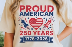 Proud American 250 Years Svg, USA 250th Anniversary Svg. Product Image 5