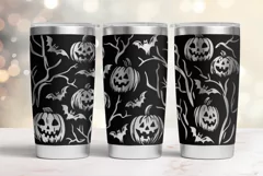 20oz Tumbler laser svg|Halloween Pumpkin Jack-o-Lantern wrap Product Image 1