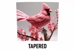 3D Cardinal Bird Tumbler Sublimation Wrap | 3D Tumbler Wrap Product Image 3