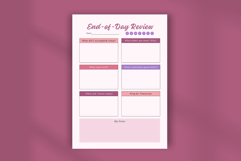 End of Day Review Planner Template Printable Product Image 4