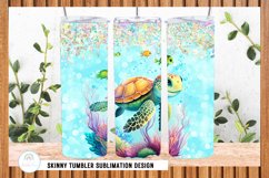 Ocean Turtle Tumbler Sublimation Design Product Image 4