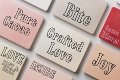 Cordavia Line Font | Slab Serif Outline Typeface Product Image 3