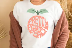 Pretty as a Peach SVG Cut File | Word Art png | Funny Peach Product Image 2