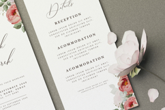 wedding card invitation set with peonies flower watercolor Product Image 4