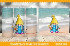 Summer Tumbler Sublimation, Beach Tumbler, Beach Gnome Product Image 1