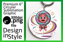 Stylish Circle Design Keychain Template , Cute Christmas Product Image 1