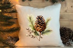 Gold Christmas Watercolor Clipart Sublimation, Christmas PNG Product Image 4