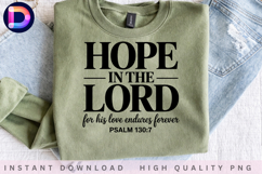 Hope in the Lord Christian Bible Verse PNG Product Image 4
