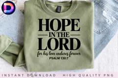 Hope in the Lord Christian Bible Verse PNG Product Image 4