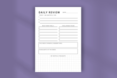 Minimal Daily Review Planner Template | Aesthetic Daily Product Image 4