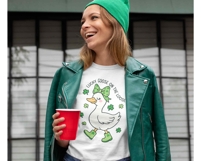 Lucky Goose on the loose SVG PNG | St. Patricks Day Goose Product Image 3