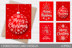 Merry Christmas Card Design. Christmas Card Printable Product Image 1