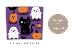 Cute Halloween Tumbler, Cartoon Ghost Tumbler Sublimation Product Image 4